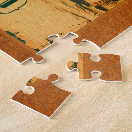 Cozumel Palm Tree Retro 80's Mexicaanse Playa Legpuzzel (Zijkant)