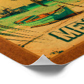 Cozumel Palm Tree Retro 80's Mexicaanse Playa Poster (Hoek)