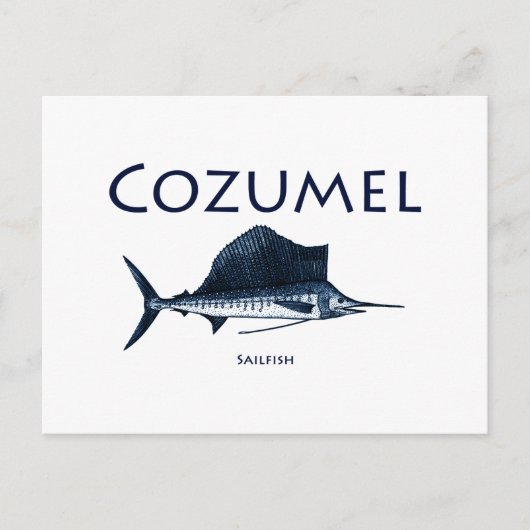 Cozumel Sailfish Briefkaart (Voorkant)