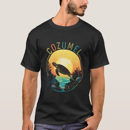 Cozumel Tshirt - Koralen en Schildpad op Cozumel I (Voorkant)