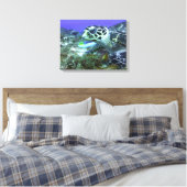 Cozumel Turtle Canvas Afdruk (Insitu (Slaapkamer))