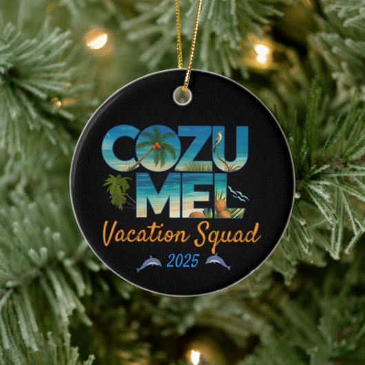 Cozumel Vakantie 2025 Tropisch uitje avontuur Keramisch Ornament (Boom)
