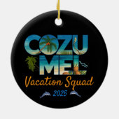Cozumel Vakantie 2025 Tropisch uitje avontuur Keramisch Ornament (Achterkant)