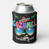 Cozumel Vakantie Squad Zon, Zand, en Herinneringen Blikjeskoeler (Blikje Achterkant)