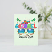 Cozumel Vakantie Squad Zon, Zand, en Herinneringen Briefkaart (Staand voorkant)