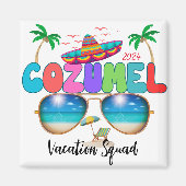 Cozumel Vakantie Squad Zon, Zand, en Herinneringen Magneet (Voorkant)