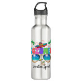 Cozumel Vakantie Squad Zon, Zand, en Herinneringen Waterfles (Voorkant)