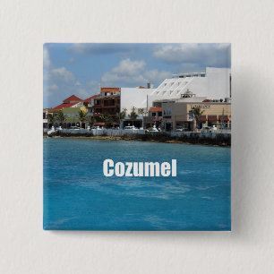 Cozumel Vierkante Button 5,1 Cm