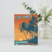 Cozumel vintage briefkaart (Staand voorkant)