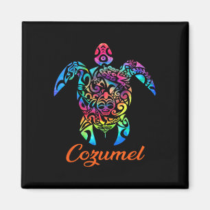 Cozumel Zeeschildpad Familie Vakantie Zomer 2025 Magneet