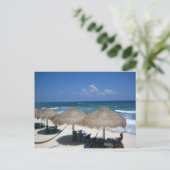 Cozumeldag op het strand Briefkaart (Staand voorkant)