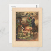 Cozy 18th Century Holiday Scene Briefkaart (Voorkant / Achterkant)