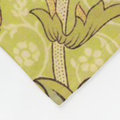 Cozy 19thc roze, groene gepatterde vlootsdeken fleece deken (Hoek)