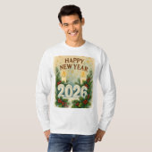 cozy 2026 happy new year Long Sleeve T-shirt (Voorkant volledig)