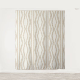 Cozy Abstract Linen Cream Geometric Wandkleed