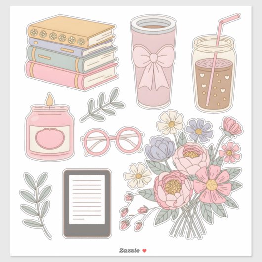Cozy Aesthetic Sticker Pack Digital Planner Clipar (Vel)