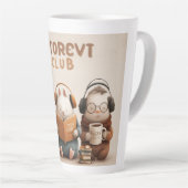 Cozy Animal Friends Reading and Relaxing Latte Mok (Rechterhoek)