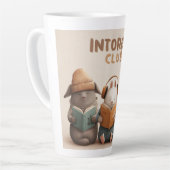 Cozy Animal Friends Reading and Relaxing Latte Mok (Linkerhoek)