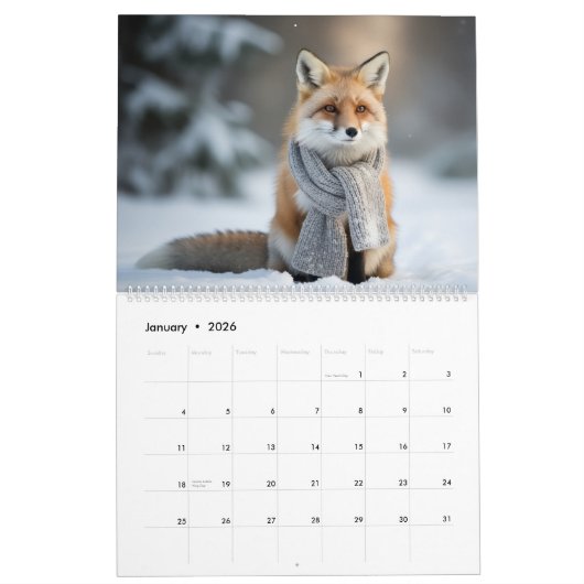 Cozy Animals - Wall Art Calendar Kalender (Jan 2026)