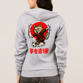 Cozy Anime Samurai Cat Soccer - For Japanese Cultu Hoodie (Achterkant)