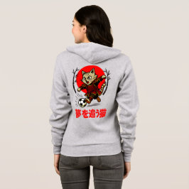Cozy Anime Samurai Cat Soccer - For Japanese Cultu Hoodie