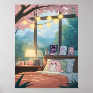 Cozy Anime Slaapkamer Kawaii Kersenbloesem Anime Poster