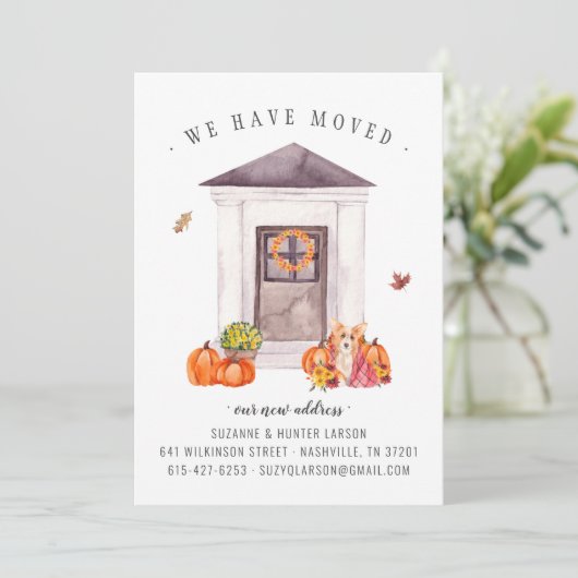 Cozy Autumn | Aankondiging voor het verplaatsen va (Staand voorkant)