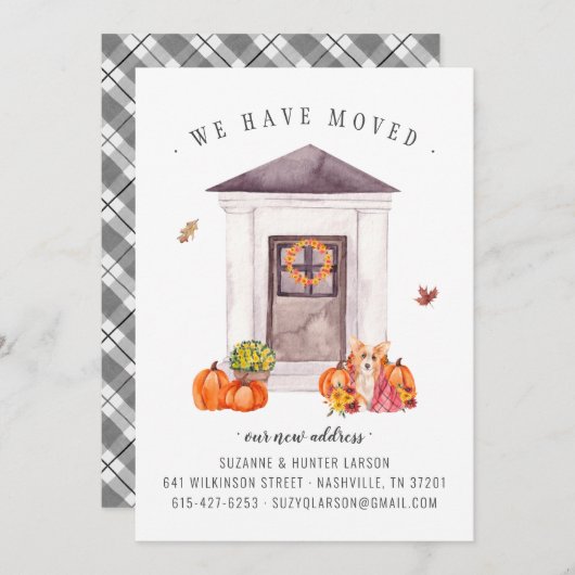 Cozy Autumn | Aankondiging voor het verplaatsen va (Voorkant / Achterkant)