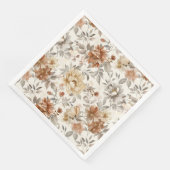 Cozy Autumn Aesthetic Fall Floral Pattern Servet (Hoek)