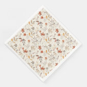 Cozy Autumn Aesthetic Fall Leaves Botanical Servet (Hoek)
