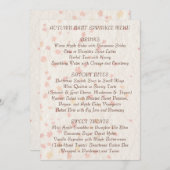 Cozy Autumn Baby Sprinkle Menu | Seasonal  (Voorkant / Achterkant)