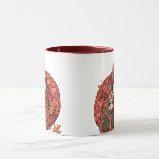 Cozy Autumn Badger Art Mok (Midden)