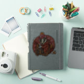 Cozy Autumn Badger Art Sticker (iPad Cover)