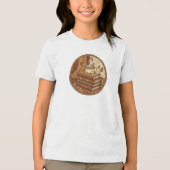 Cozy Autumn Books and Coffee Illustration Tri-Blend Shirt (Voorkant)