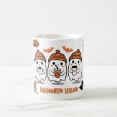 Cozy Autumn Coffee Ghosts – Halloween Magische Mok (Center)