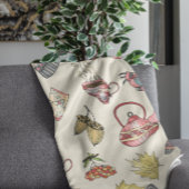 Cozy Autumn Elements Pattern Fleece Deken