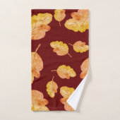Cozy Autumn Fall Leaves Bad Handdoek (Handdoek)