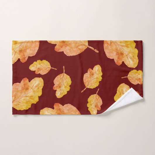 Cozy Autumn Fall Leaves Bad Handdoek (Handdoek)