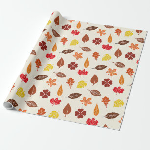 Cozy Autumn Fall Leaves Cadeaupapier