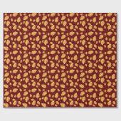 Cozy Autumn Fall Leaves Cadeaupapier (Vlak)