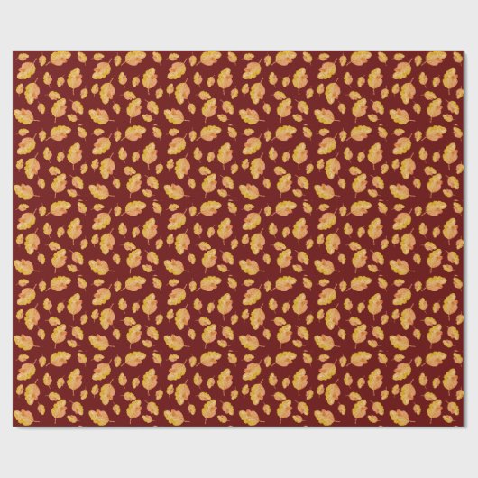 Cozy Autumn Fall Leaves Cadeaupapier (Vlak)