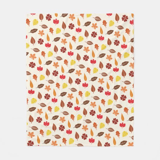 Cozy Autumn Fall Leaves Fleece Deken (Voorkant)