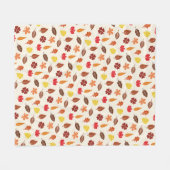 Cozy Autumn Fall Leaves Fleece Deken (Voorkant (Horizontaal))