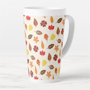 Cozy Autumn Fall Leaves Latte Mok