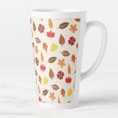Cozy Autumn Fall Leaves Latte Mok (Rechts)