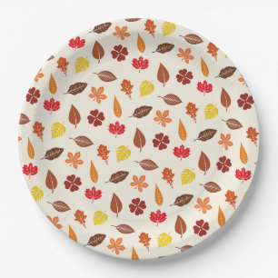 Cozy Autumn Fall Leaves Papieren Bordje