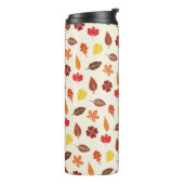 Cozy Autumn Fall Leaves Thermosbeker (Gedraaid links)