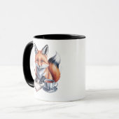 Cozy Autumn Fox Watercolor Mug  Mok (Voorkant links)