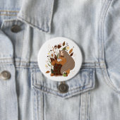 Cozy Autumn Girl Ronde Button 7,6 Cm (In situ)