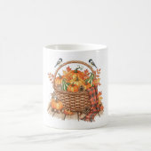 Cozy Autumn Harvest Basket with Mice and Birds Koffiemok (Center)
